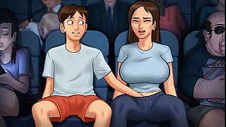 Summertime Saga - Academy virgin rides giant jock in dorm room
