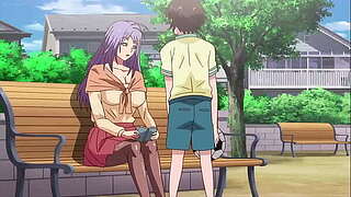 Lascivious MILF Engulf Young lady Penis In The Public garden - UNCENSORED Anime