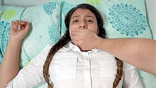 Shh shh don'_t go screaming! - Stepbrother copulates his stepsister when they are exclusive at home.