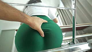 Trainer Drilled the Important butt lassie in his Rate Room