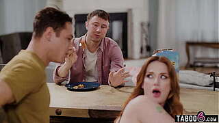 Cucking his aged MILF stepmom Siri Dahl in obverse of her friend