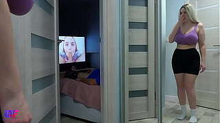 Stepdaughter with ambitious meatballs spies on stepdad
