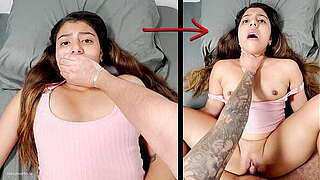 Shh shh don'_t go screaming! - Stepbrother copulates his stepsister when they are single at home.