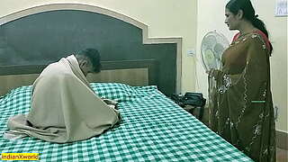 Indian Bengali stepmom hawt coarse sex with young son! with glaring audio