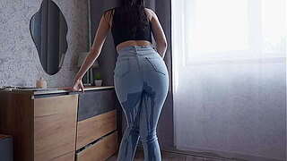 Woman Weep Desperation Peeing In Jeans!