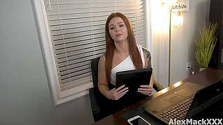 Secretary Copulates Her Boss in the Office to Save Her Labor