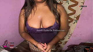 India Young Showing Her Huge Melons brunette hair