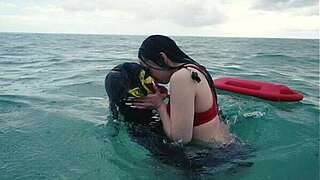 Queen Of Hell Copulates Gibby The Clown At Miami Shore front Later That babe Saves Him From Drowning