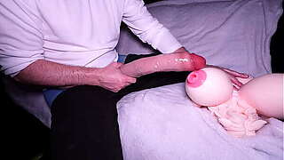 Massive Weenies frantic coarse cook jerking with Manga Anime dildo