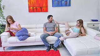 Dad Banging His Hawt Stepdaughter and Wife because Torment - Famslut