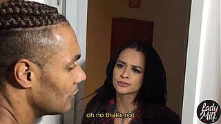 I invent up an alibi for my sexy neighbour to get in above to my house, this guy only didn'_t know I wanted his penis (English Subtitles)