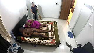 Having merriment with spouse during the time that maid cleaning room