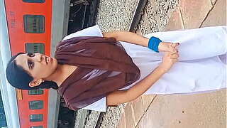 Indian Training school virgin Screwed in Railway station