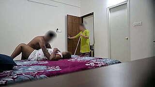 Fucking sweetheart throat and blow job during the time that maid cleaning room
