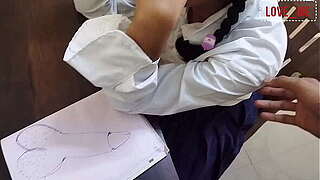 Kerala boyish man Eighteen Muslim School Young lady Drilled by Tutor XXX (Hindi Messy talk)