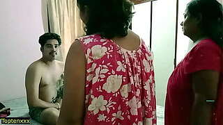 Desi bhabhi and her stepsister caught devar masturbate! Indian sex