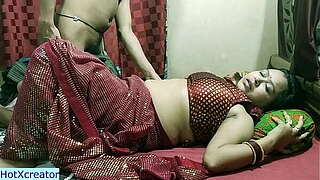 Indian sexy committed bhabhi honeymoon sex at hotel! Strip her saree and fuck!