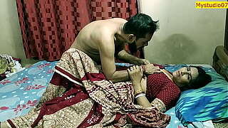 Indian xxx milf bhabhi real sex with spouse cover friend! Colorful hindi audio
