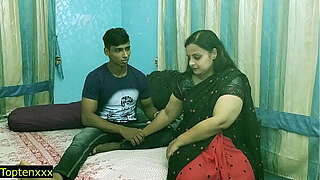 Indian young boyish man boy fucking his hawt hawt bhabhi secretly at house !! Tiptop indian young boyish man sex