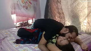 Indian stepbrother &amp_ stepsister tip-top sex movie with colorful audio and music