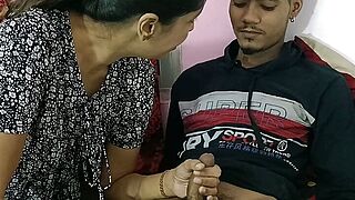 Indian hawt young lady XXX sex with neighbor's twink boy! With bright Hindi audio