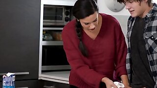 Kin Strokes - Sexy Boyish man Lets Her Stepsister's Sugardaddy Fuck Her, Too, To Reap Whole The Benefits