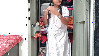 Indian maximum constantly young lady and chiken fuck in gaudy hindi voice