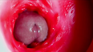 Soaked charming slit squelches internal ASMR close-up internal the anal opening