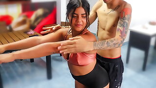 Petty STEPSISTER INDIAN ASKS FOR Assist TO Drill HER STEPBROTHER HELPS HER