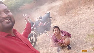 Exhibitionist Indian Tandem Showing Their Art Having Sex In A Jungle External
