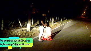 Pranya getting screwed on running road with Police Sirens abaft