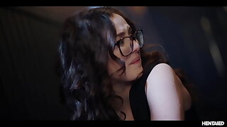 Leana Lovings Animal Fucked - Cute Nerdy Widely applicable Gets Will not hear of Pussy Battered wide of WC Hentai Anime Animal