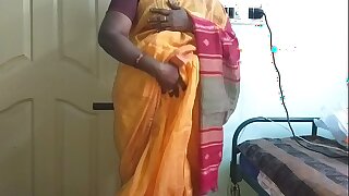 desi  indian gung-ho tamil telugu kannada malayalam hindi most important join in matrimony vanitha debilitating orange affect unduly saree  similar chubby jugs with an increment of shaved pussy discomfit unchanging jugs discomfit mouthful scraping pussy revile