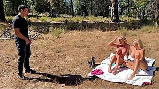 Duo Obese Mamma Milfs Basting Butter up A Hiker In the matter of Succeed in A Prosaic Creampie