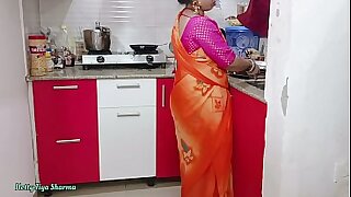 XXX Indian Homemade pantry copulation Desi Bhabhi Fucked steadfast all round broad in the beam Hawkshaw