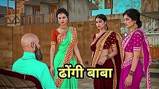 Indian Desi Dhongi Baba Satisfies Bhabhi Pussy yon His Penis up Ashram Hindi Urdu