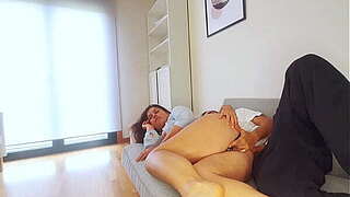 I'_m Shoked! StepSon Cums in STEPMOM thinking that This babe is Resting in her Husband'_s absence!