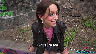 Sexy Brunette hair Hussy Amor Performs Street Doll Rides Martin'_s Dick &amp_ Swallows Cum For Real money - FAKEHUB