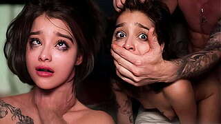 This guy ANNIHILATED HER FROM THE Internal - Lovable Training school Chiken Receives Drilled Tough