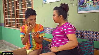 Indian Young Teen Boy copulates his Stepsister! Viral Taboo Sex