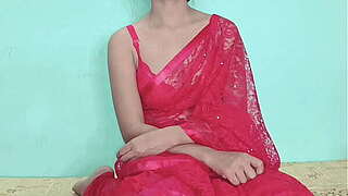 Red Indian traditional suit saree Fuck Fur pie Licking